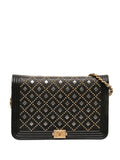 Pre-OwnedCHANEL Pre-Owned2017-2018 Studded Grained Calfskin Boy Wallet On Chain crossbody bag
