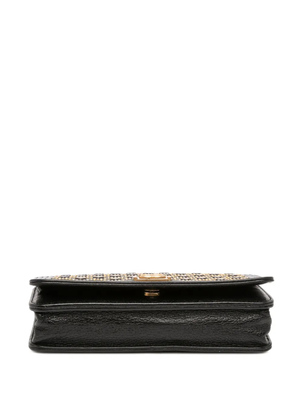Pre-OwnedCHANEL Pre-Owned2017-2018 Studded Grained Calfskin Boy Wallet On Chain crossbody bag