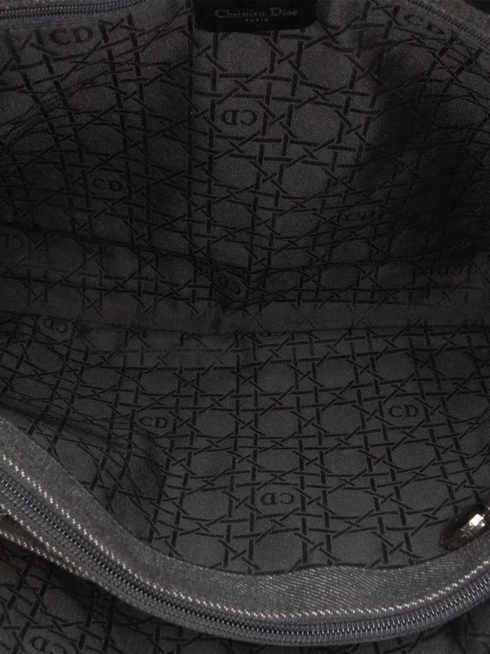 Pre-OwnedChristian Dior Pre-Owned1999 Extra Large Denim Cannage Lady Dior satchel