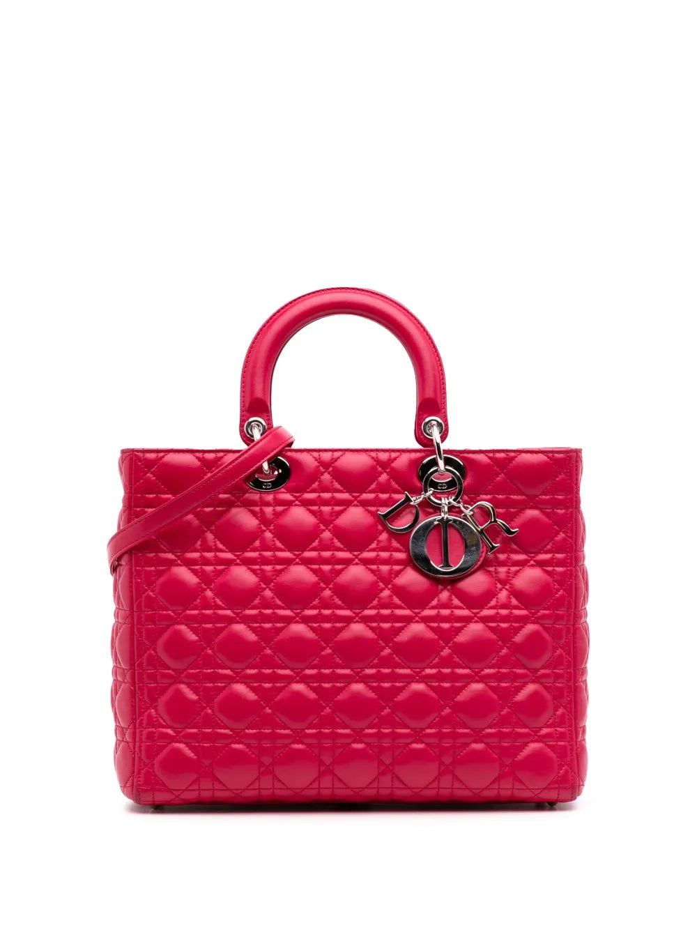 Pre-OwnedChristian Dior Pre-Owned2011 Large Lambskin Cannage Lady Dior satchel
