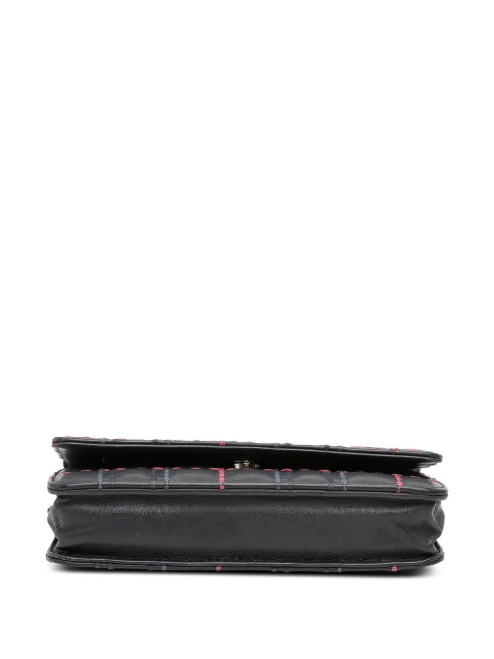Pre-OwnedCHANEL Pre-Owned2018-2019 CC Square Stitched Calfskin Wallet on Chain crossbody bag