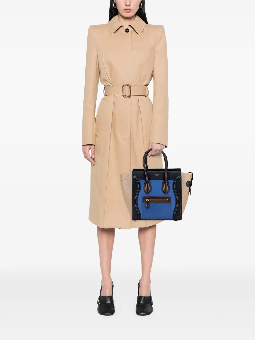 Pre-OwnedCeline Pre-Owned2015 Micro Tricolor Leather Luggage tote bag