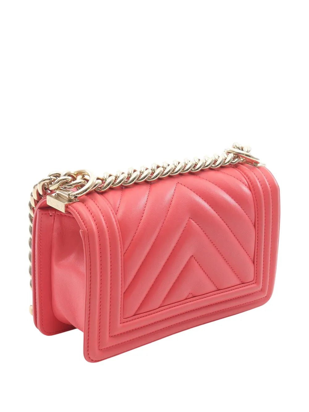 Pre-OwnedCHANEL Pre-Owned2019 Small Chevron Lambskin Boy Flap crossbody bag