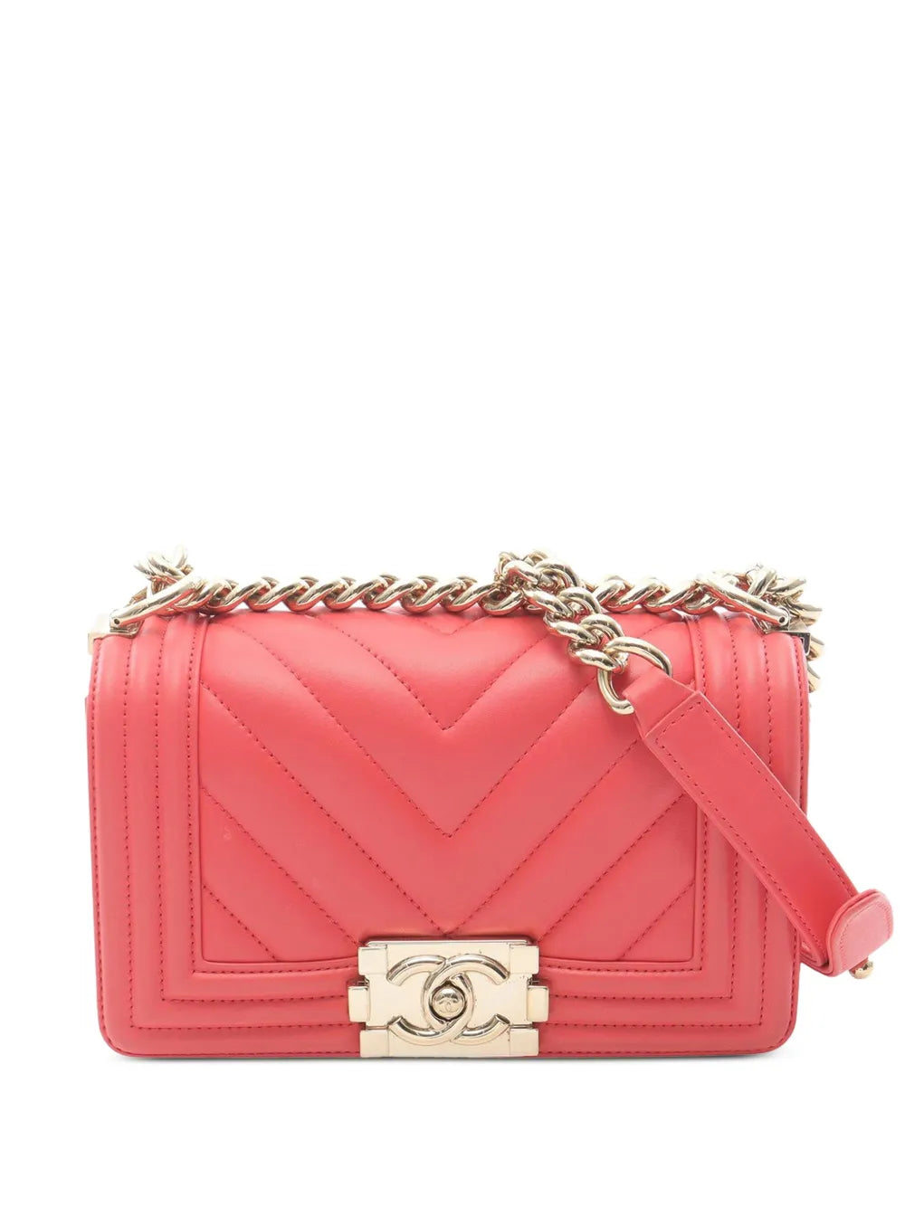 Pre-OwnedCHANEL Pre-Owned2019 Small Chevron Lambskin Boy Flap crossbody bag