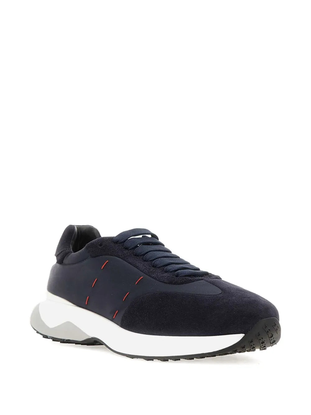 Kiton Lace-Up Suede Sneakers