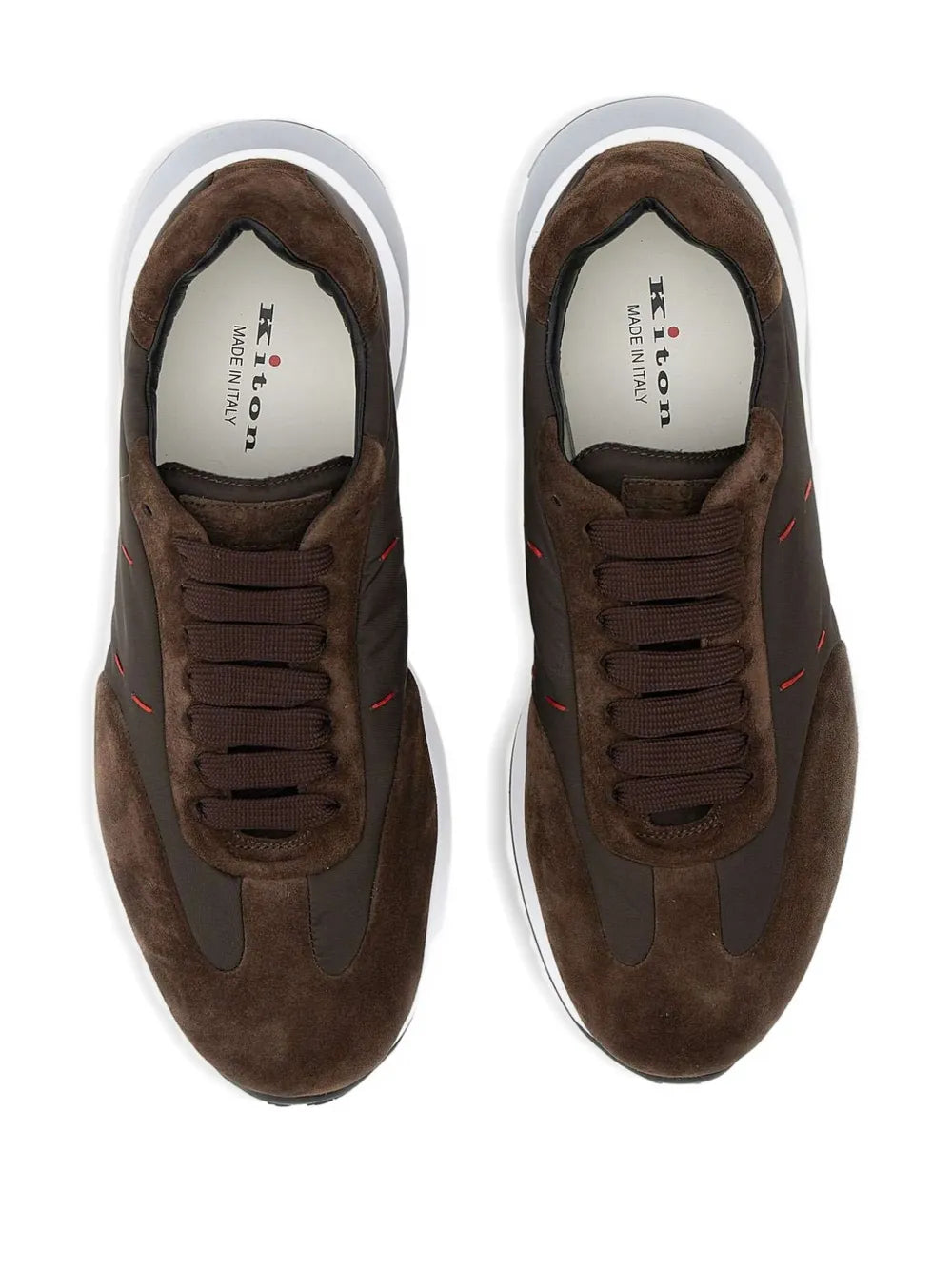 Kiton Lace-Up Suede Sneakers