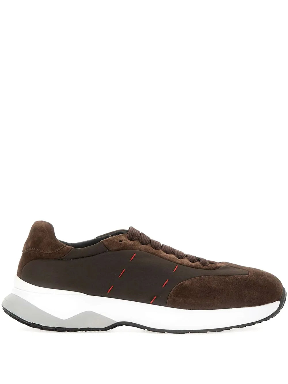 Kiton Lace-Up Suede Sneakers