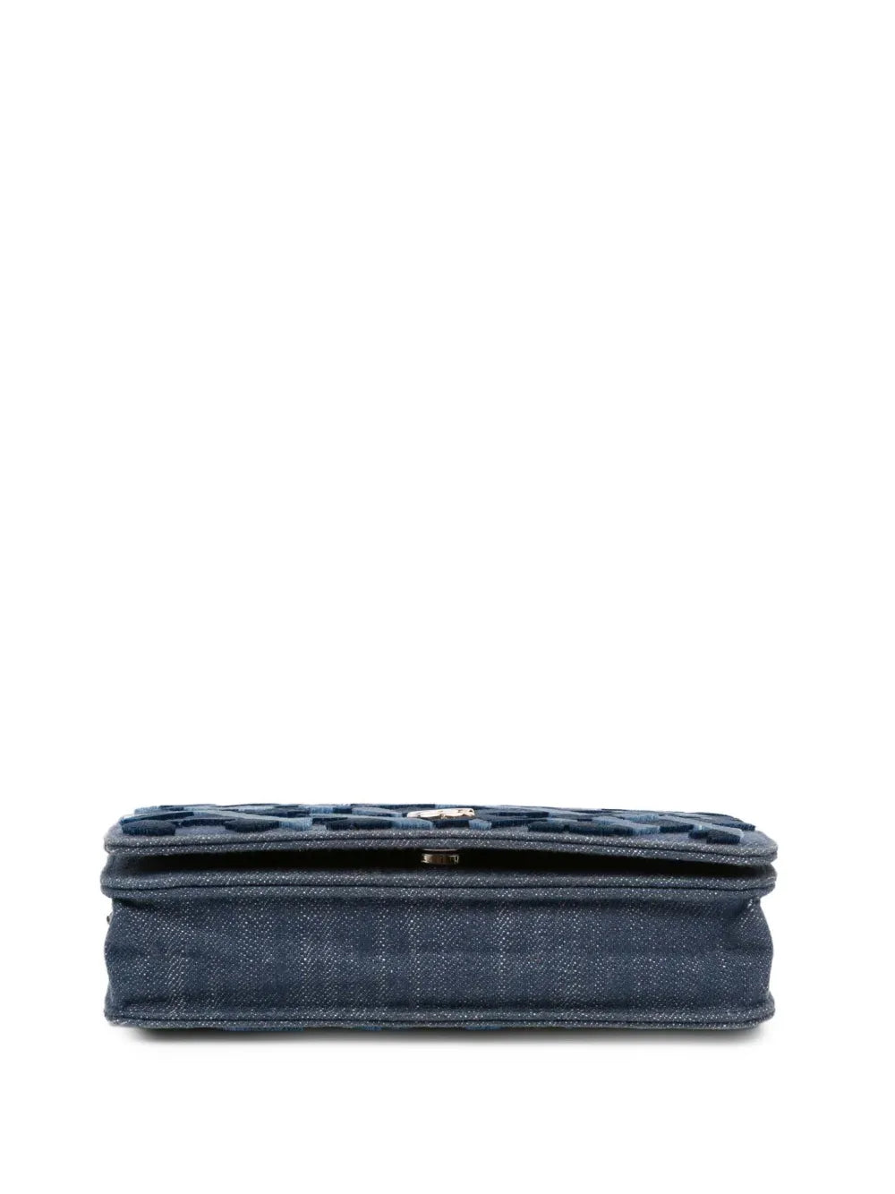 Pre-OwnedCHANEL Pre-Owned2017-2018 Denim and Velvet Wallet On Chain crossbody bag
