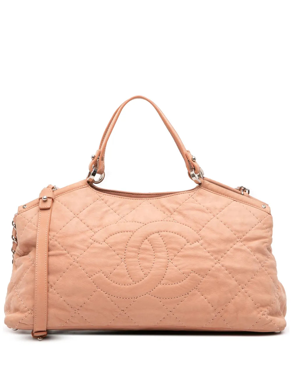 Pre-OwnedCHANEL Pre-Owned2012 Small Iridescent Calfskin Sea Hit Tote satchel