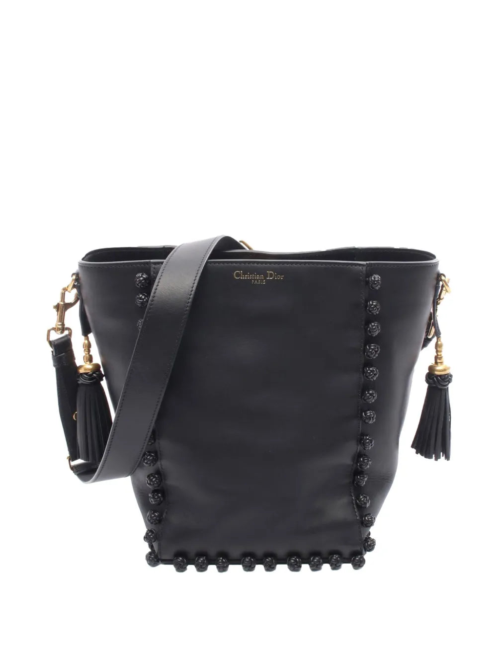 Pre-OwnedChristian Dior Pre-Owned2000-2024 Leather Tassel bucket bag