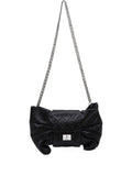 Pre-OwnedCHANEL Pre-Owned2008-2009 satin ribbon-embellished chain-strap shoulder bag