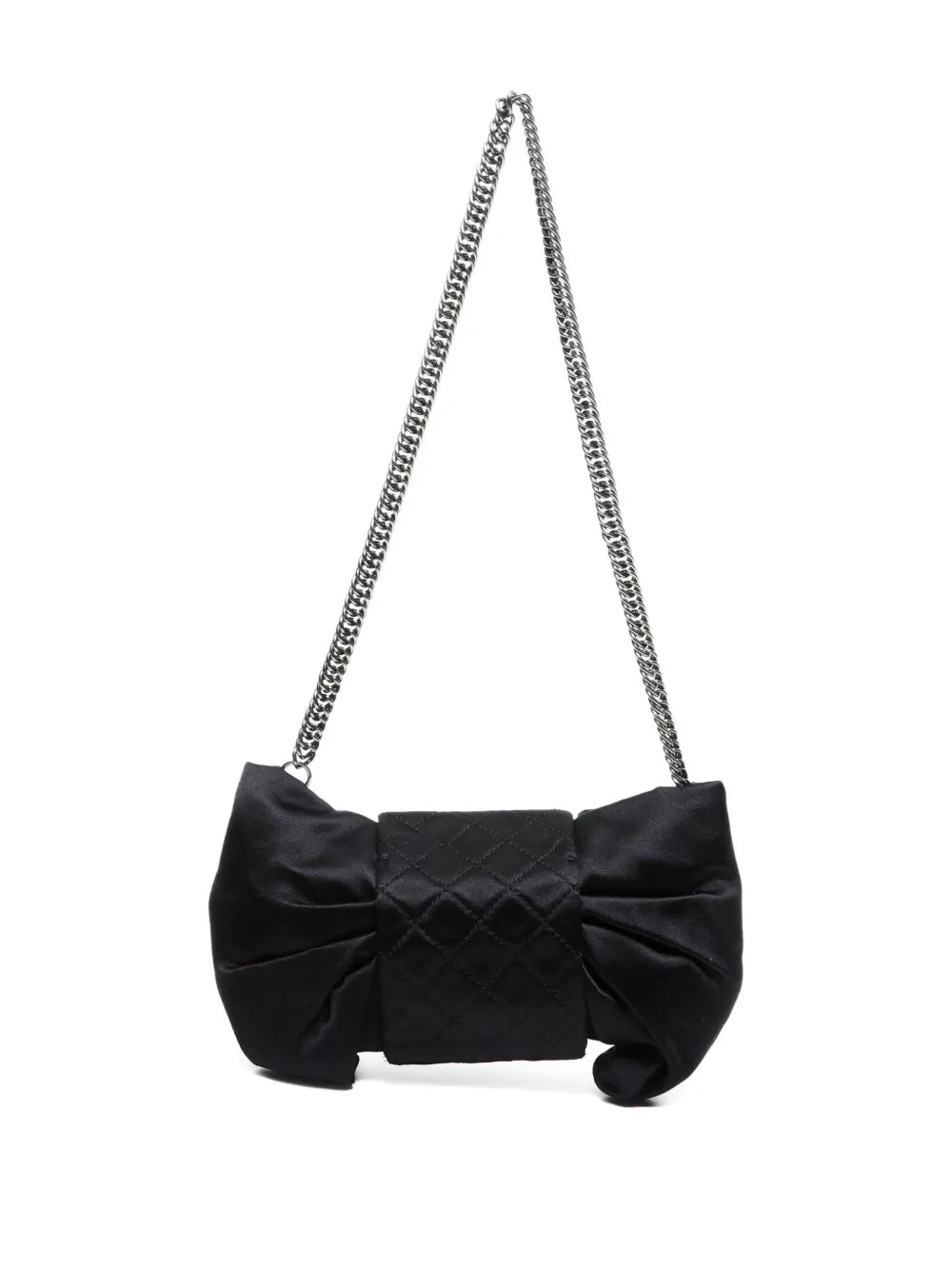 Pre-OwnedCHANEL Pre-Owned2008-2009 satin ribbon-embellished chain-strap shoulder bag