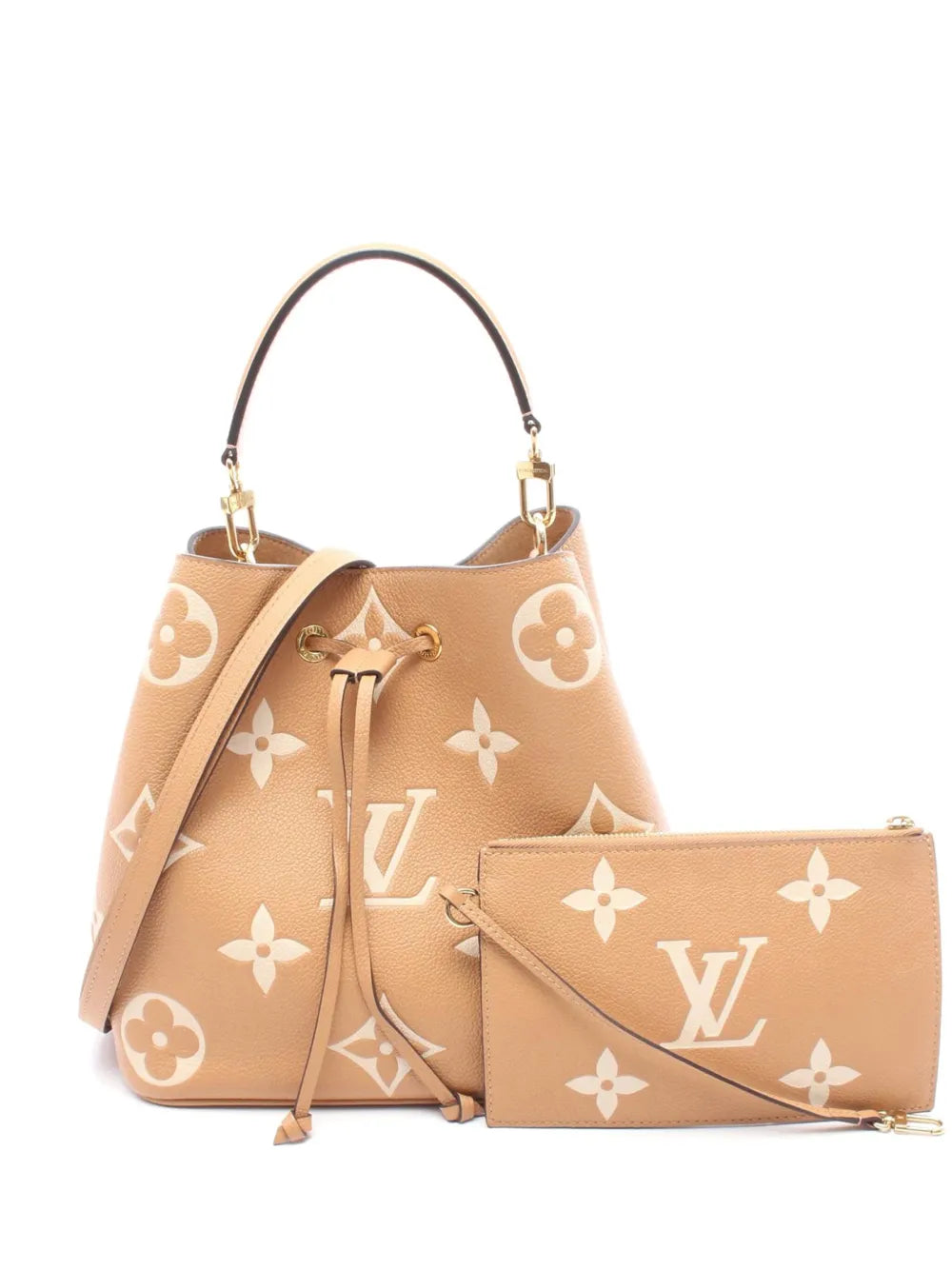 Pre-OwnedLouis Vuitton Pre-Owned2021-2025 Monogram Giant Bicolor Empreinte Neonoe MM bucket bag