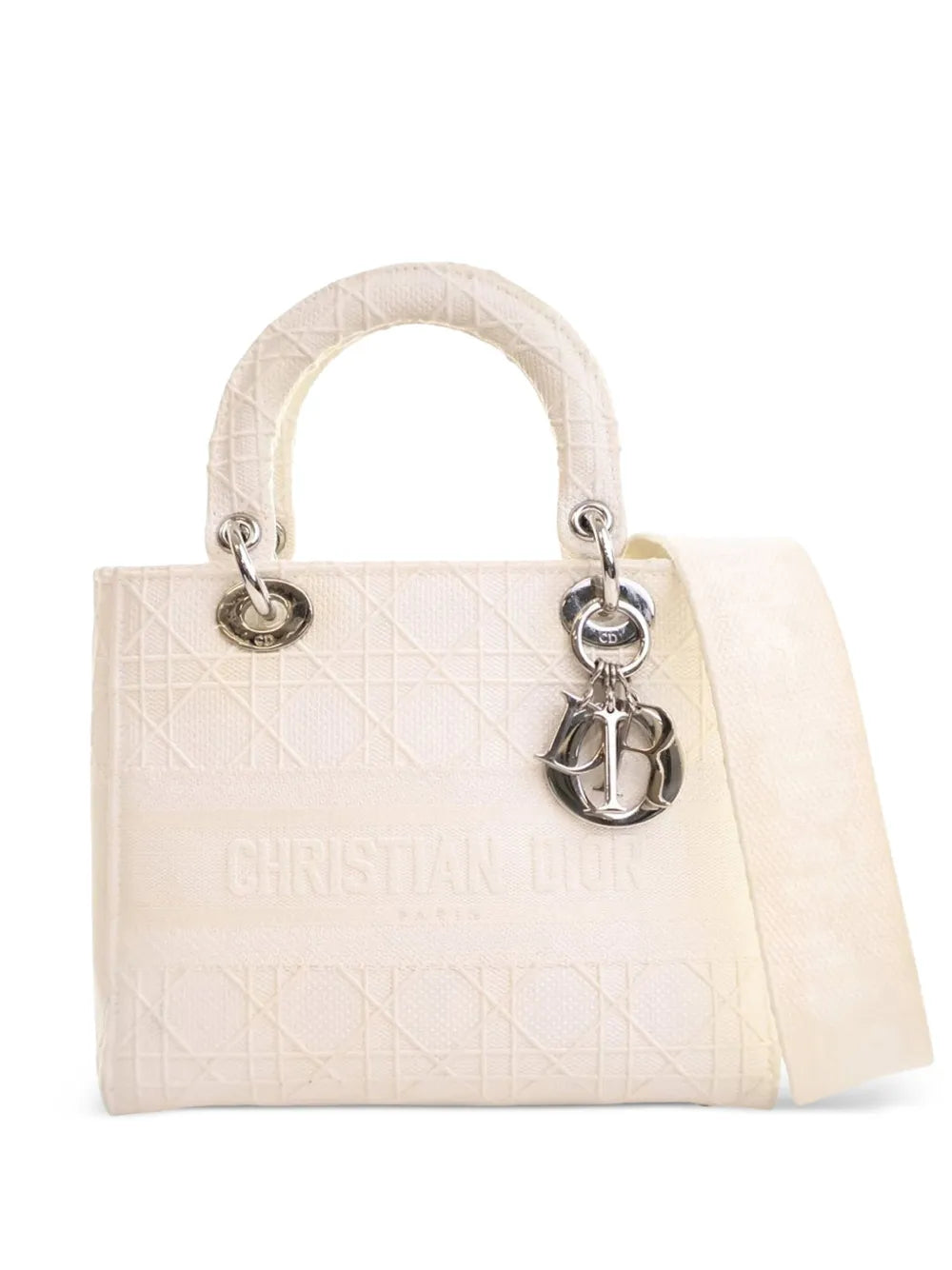 Pre-OwnedChristian Dior Pre-Owned2010 Medium Canvas Cannage Lady D Lite satchel