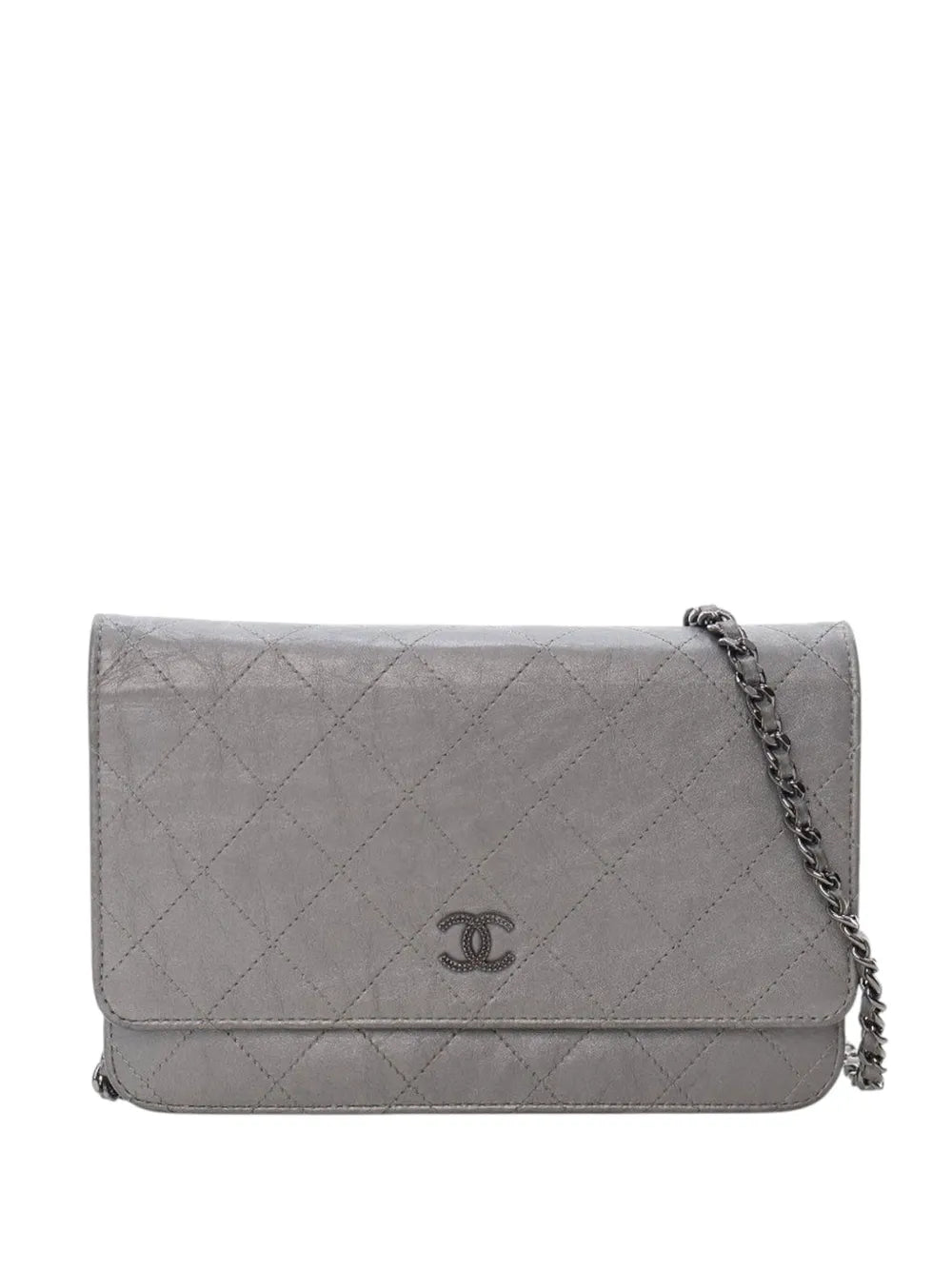 Pre-OwnedCHANEL Pre-Owned2011 CC Quilted Aged Calfskin Wallet On Chain crossbody bag