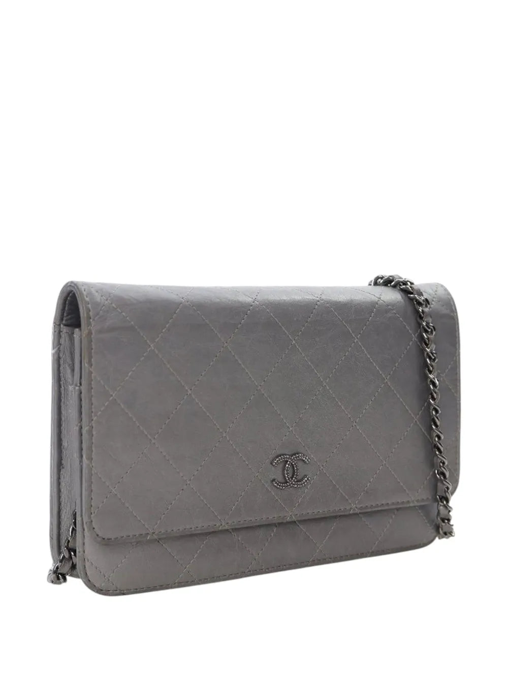 Pre-OwnedCHANEL Pre-Owned2011 CC Quilted Aged Calfskin Wallet On Chain crossbody bag