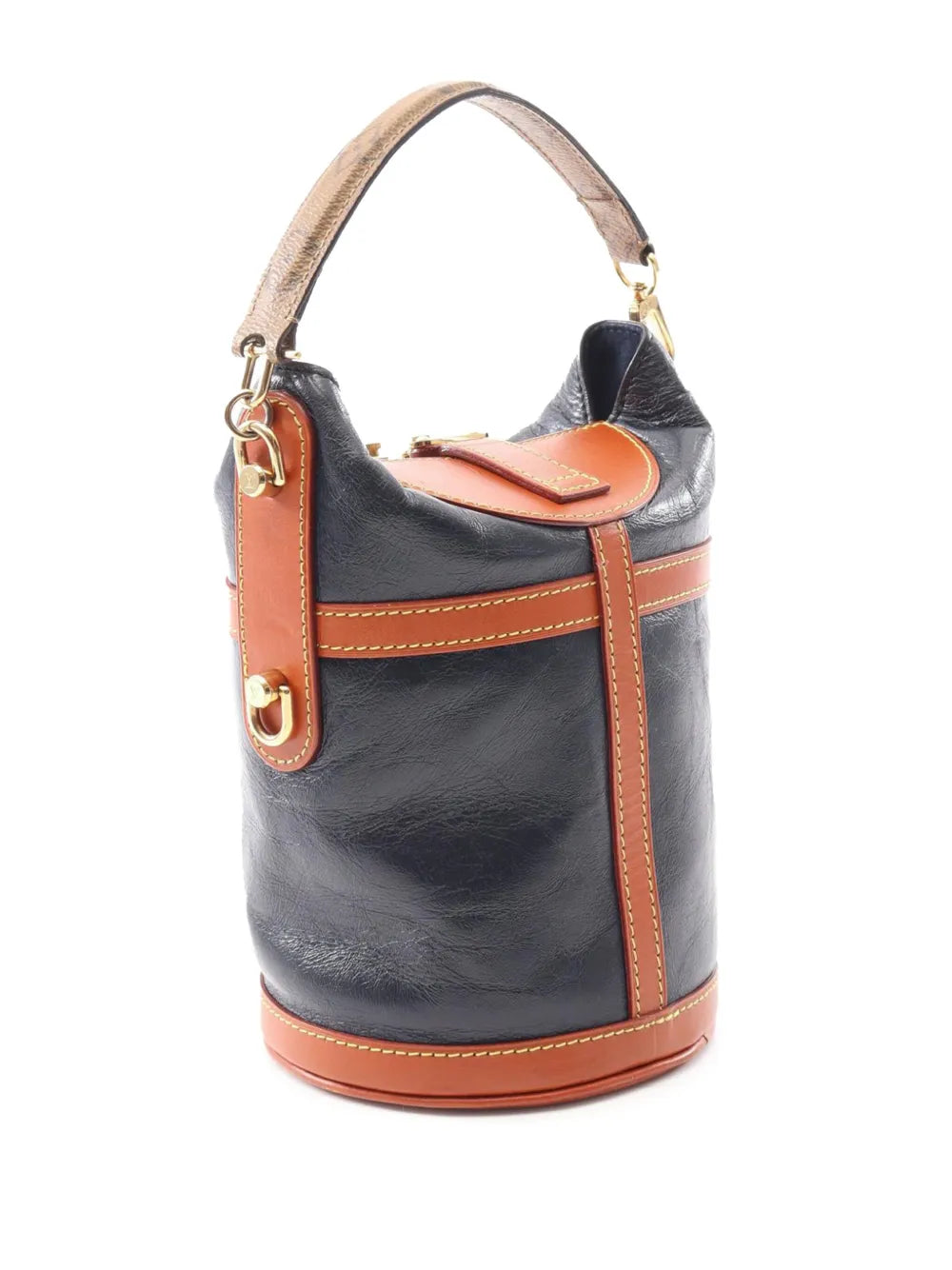 Pre-OwnedLouis Vuitton Pre-Owned2019 Calfskin and Monogram Reverse Duffle Bag bucket bag