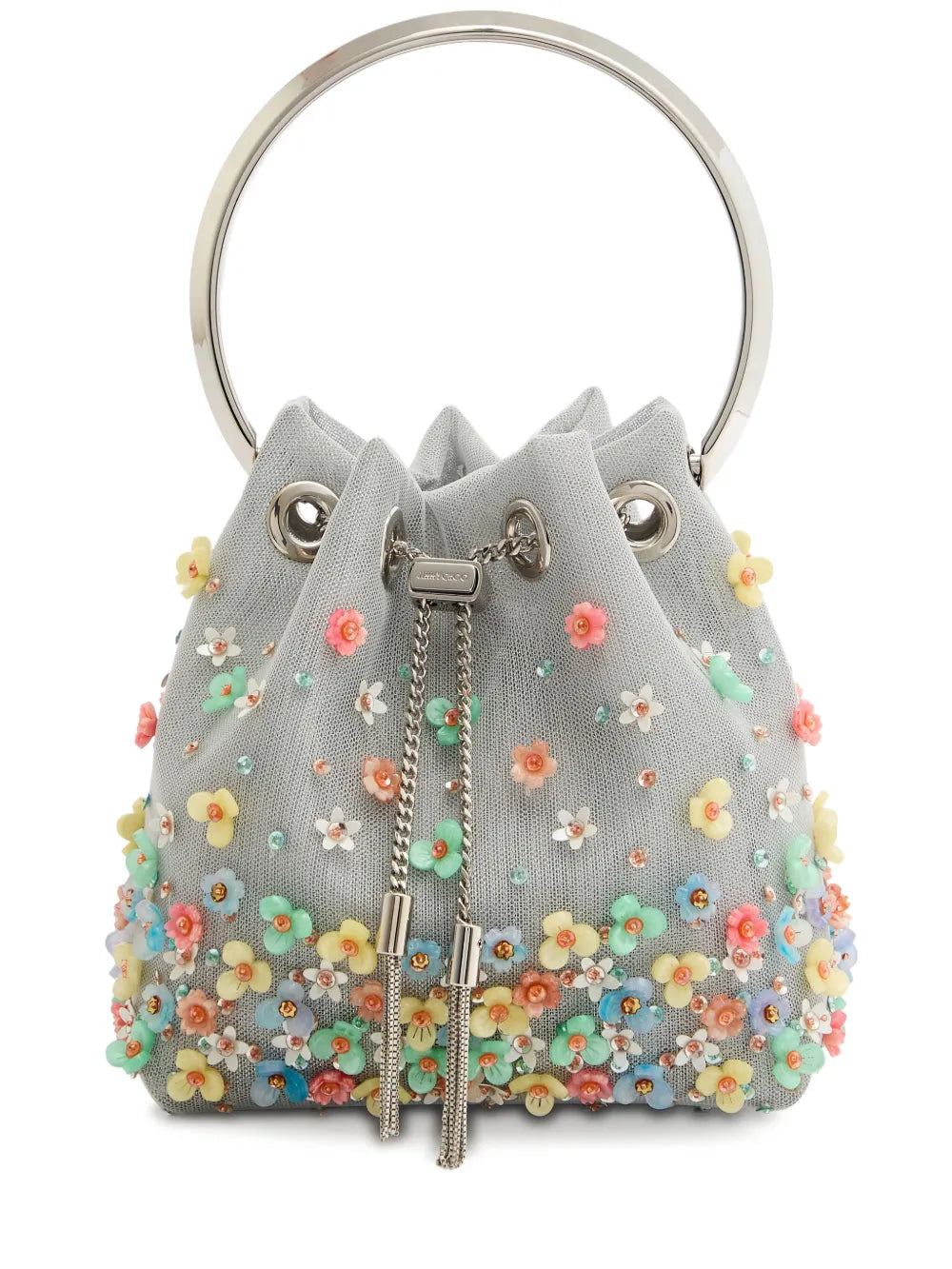 Jimmy ChooBon Bon embroidered-floral mini bag