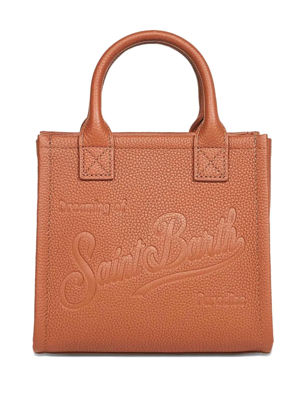 MC2 Saint Barthmini embossed grained leather tote bag