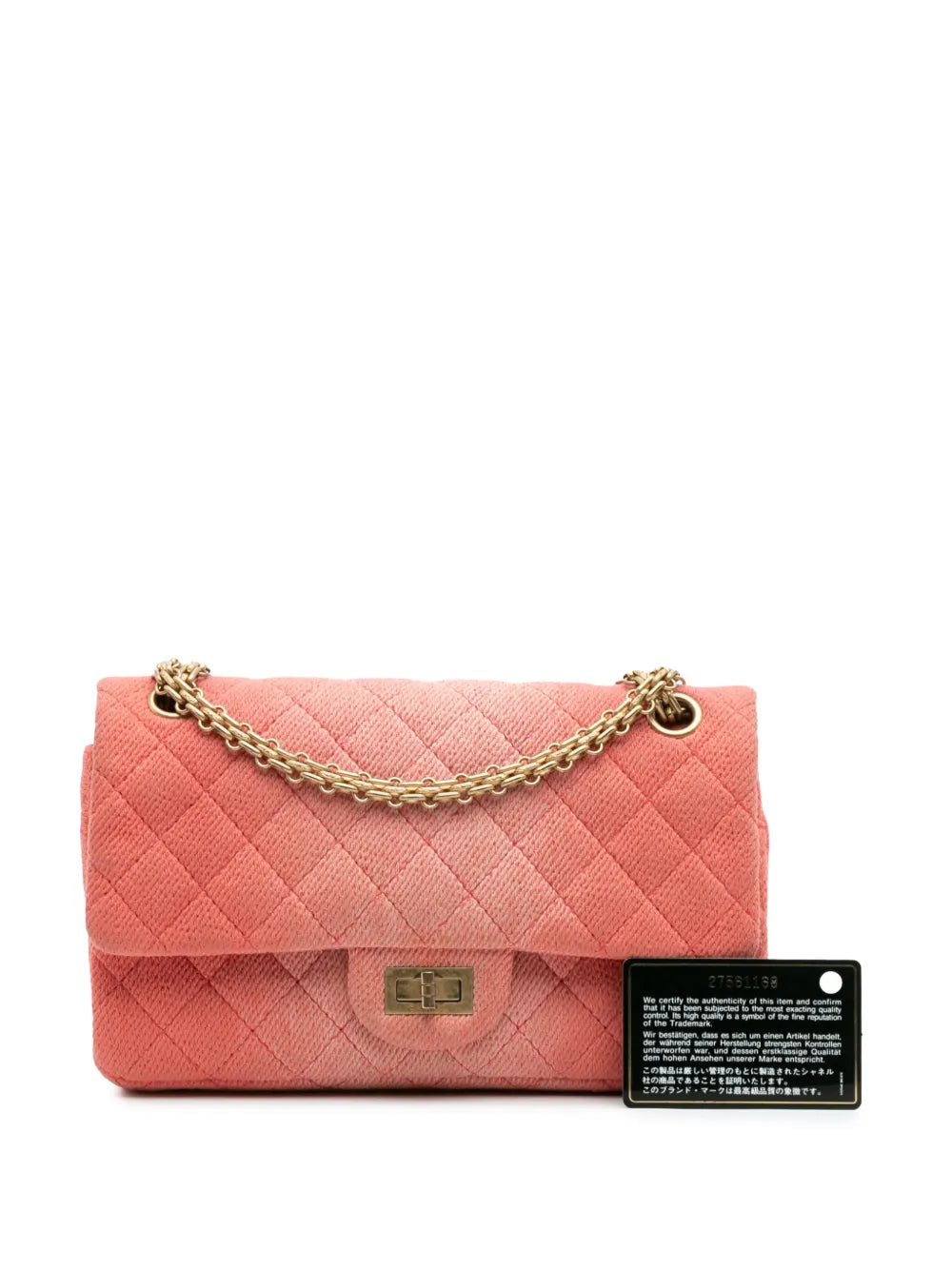 Pre-OwnedCHANEL Pre-Owned2019 Reissue 2.55 Quilted Denim Ombre Double Flap 225 shoulder bag