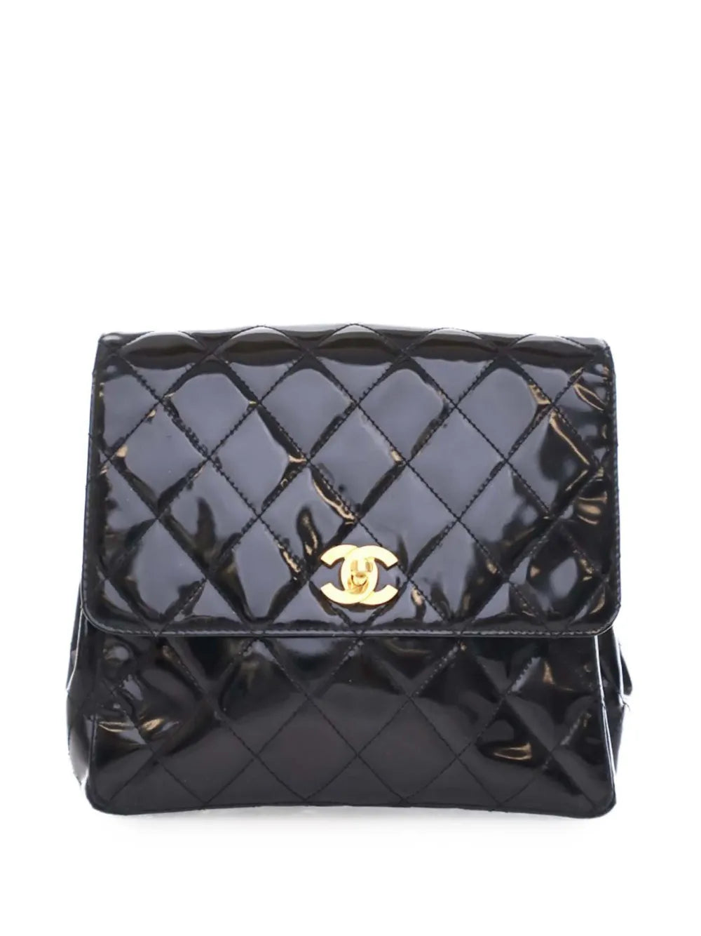 Pre-OwnedCHANEL Pre-Owned1996-1997 CC Quilted Patent backpack