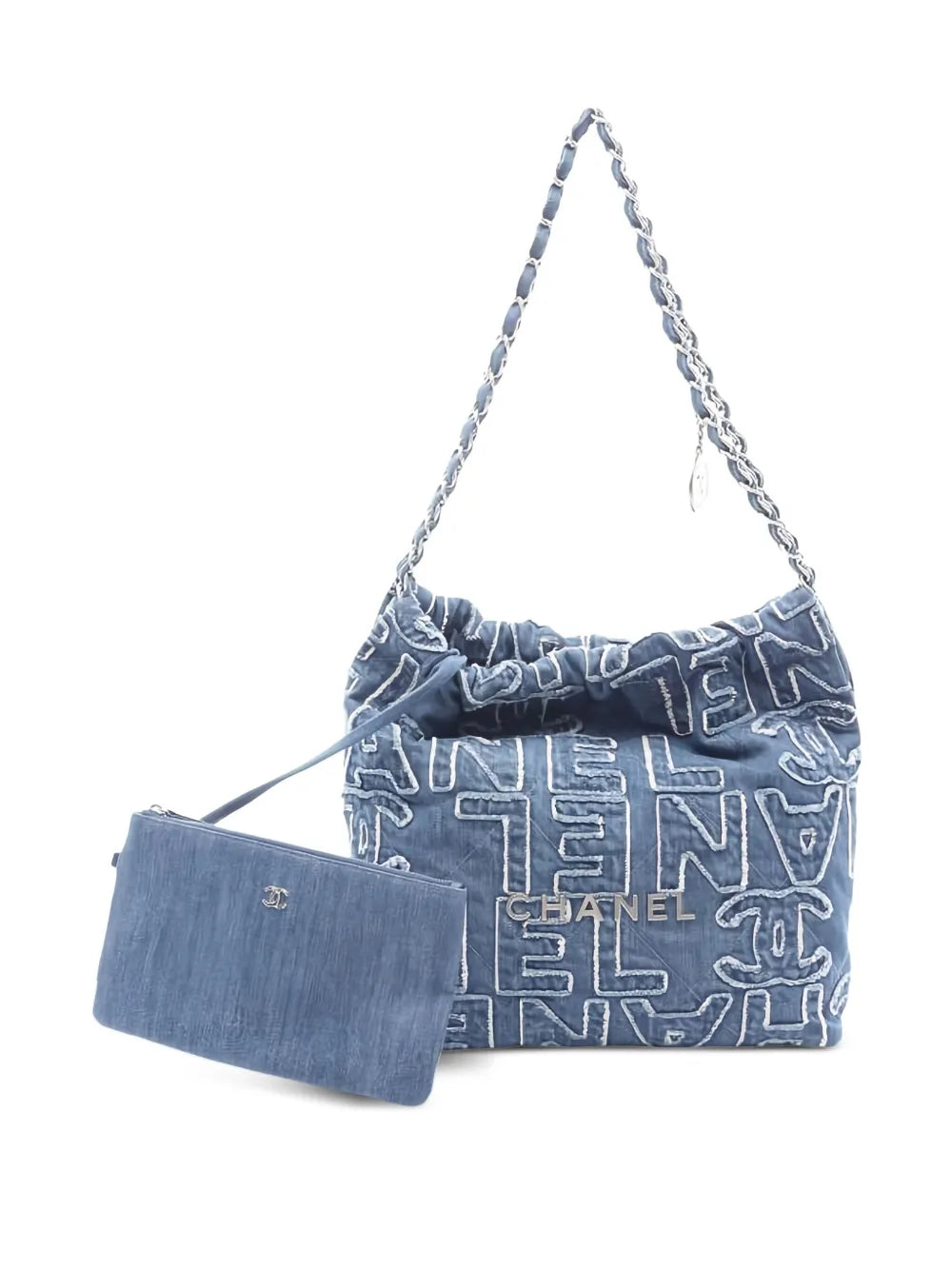 Pre-OwnedCHANEL Pre-Owned2021s small Chanel 22 denim shoulder bag