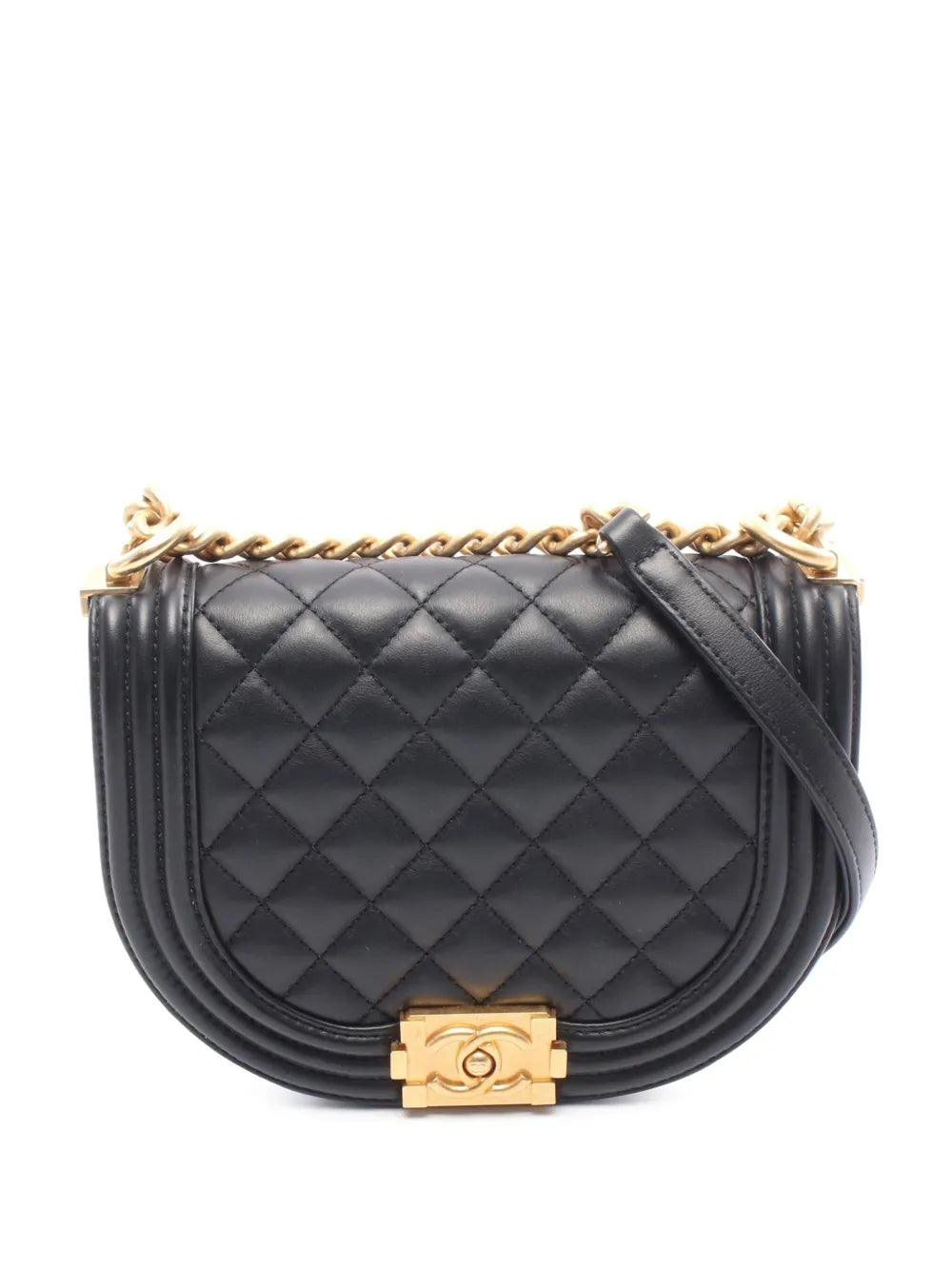 Pre-OwnedCHANEL Pre-Owned2021-2025 Small Quilted Lambskin Boy Messenger Bag crossbody bag