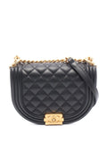 Pre-OwnedCHANEL Pre-Owned2021-2025 Small Quilted Lambskin Boy Messenger Bag crossbody bag
