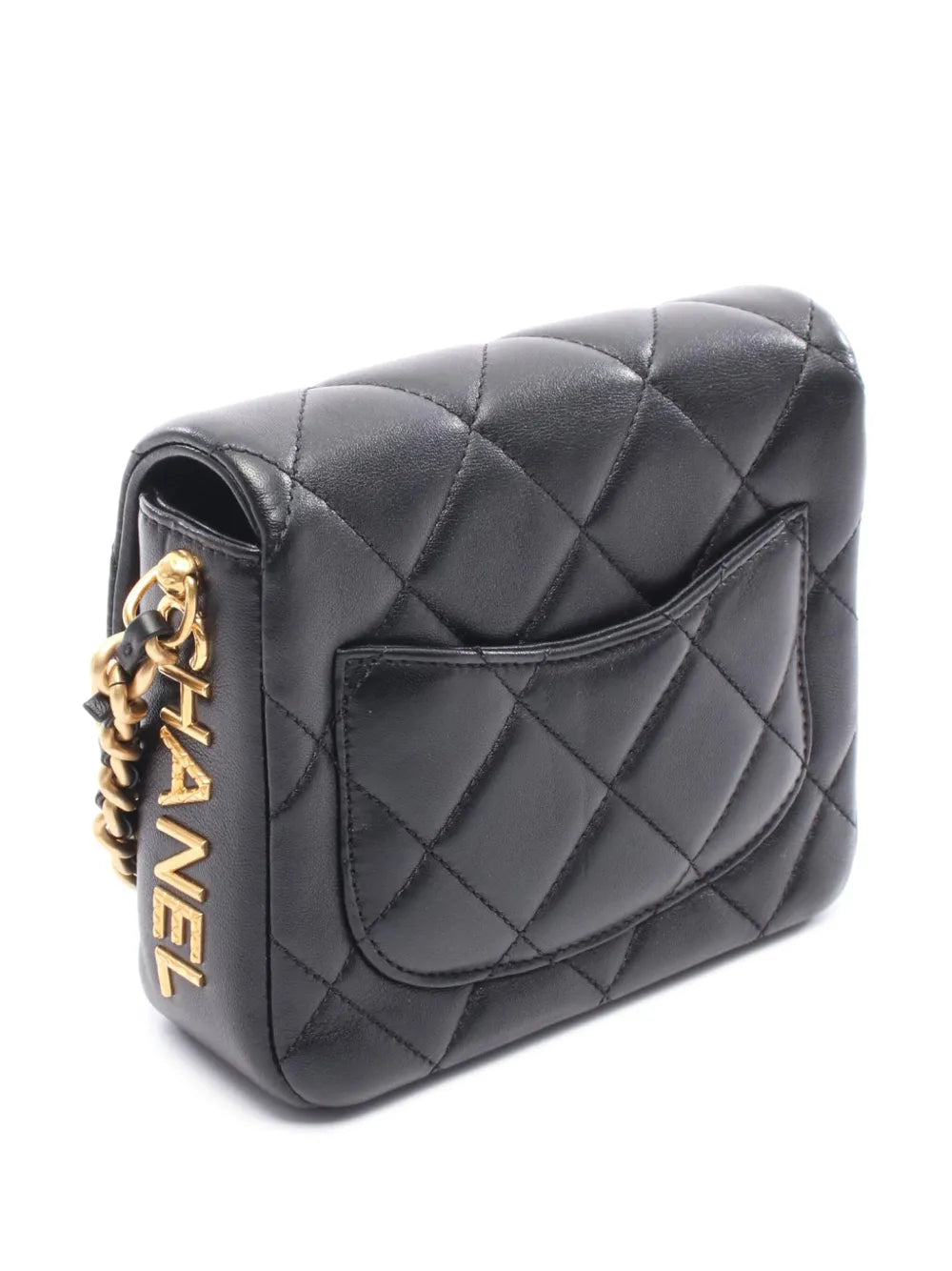 Pre-OwnedCHANEL Pre-Owned2021-2025 Mini Quilted Lambskin Side Note Flap crossbody bag