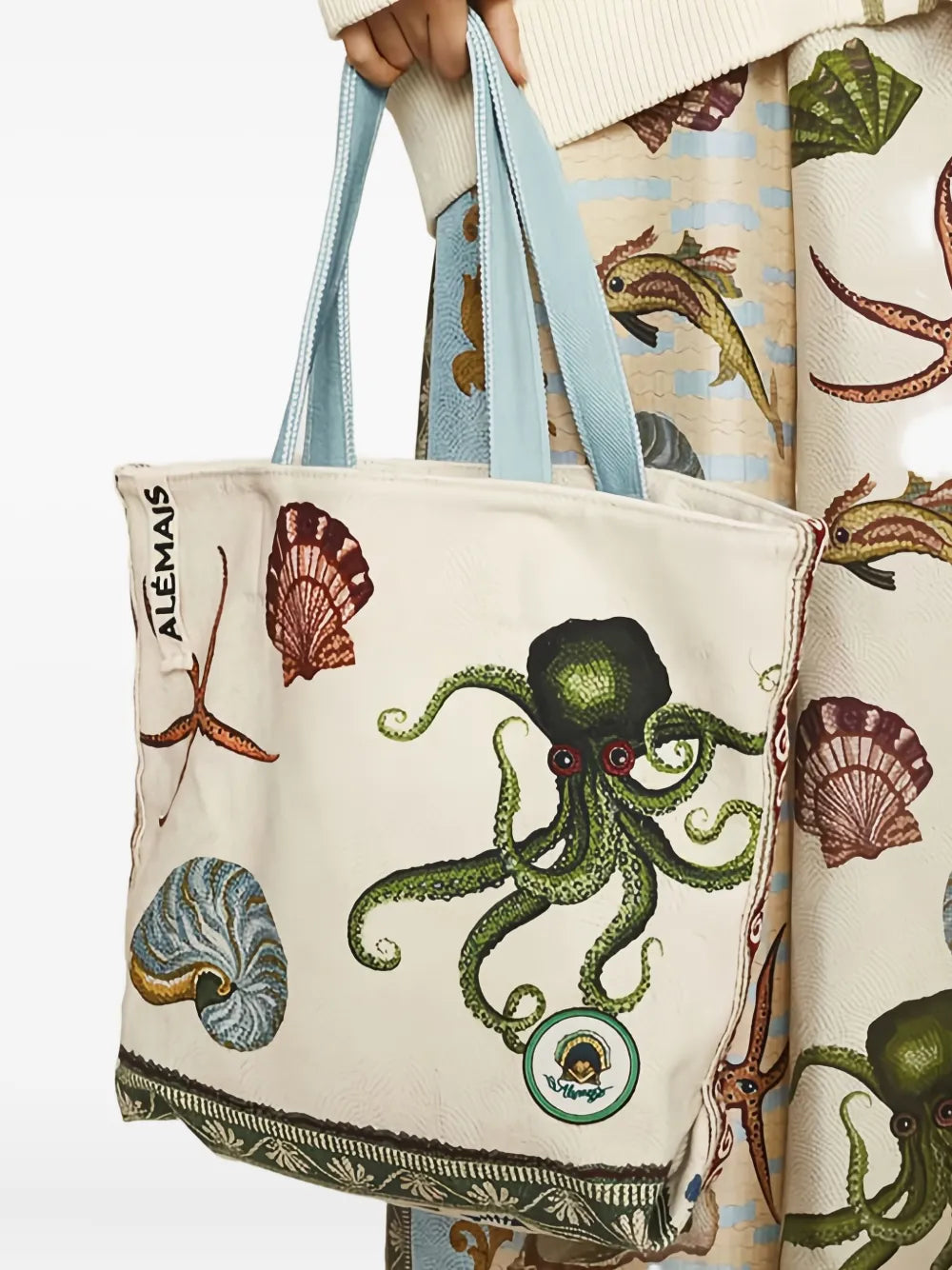 ALEMAISgraphic-print tote bag