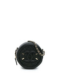 Pre-OwnedCHANEL Pre-Owned2019 Caviar CC Filigree Round Clutch with Chain crossbody bag