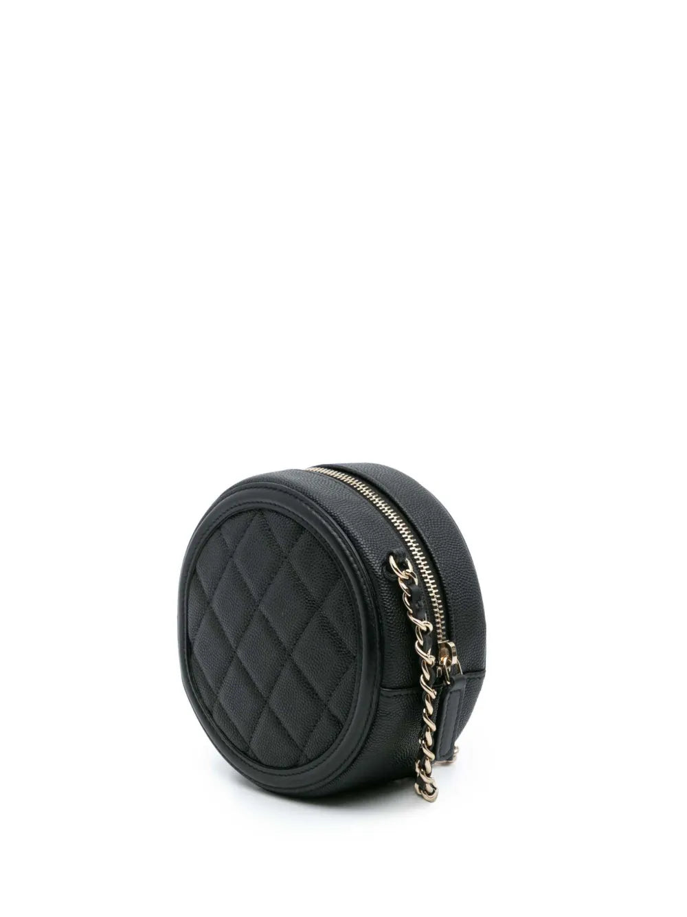Pre-OwnedCHANEL Pre-Owned2019 Caviar CC Filigree Round Clutch with Chain crossbody bag