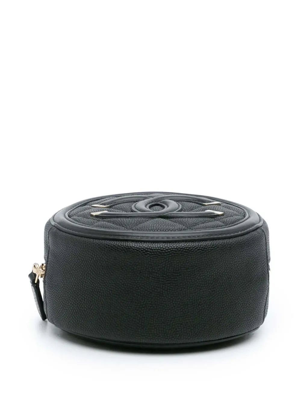 Pre-OwnedCHANEL Pre-Owned2019 Caviar CC Filigree Round Clutch with Chain crossbody bag