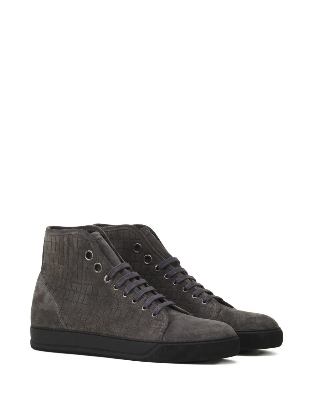 Lanvin Textured High-Top Sneakers