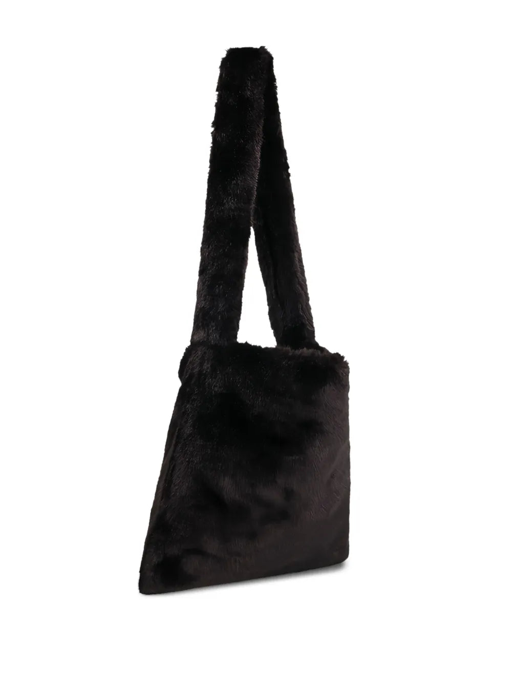 BB Couturefurry-texture beaver shoulder bag