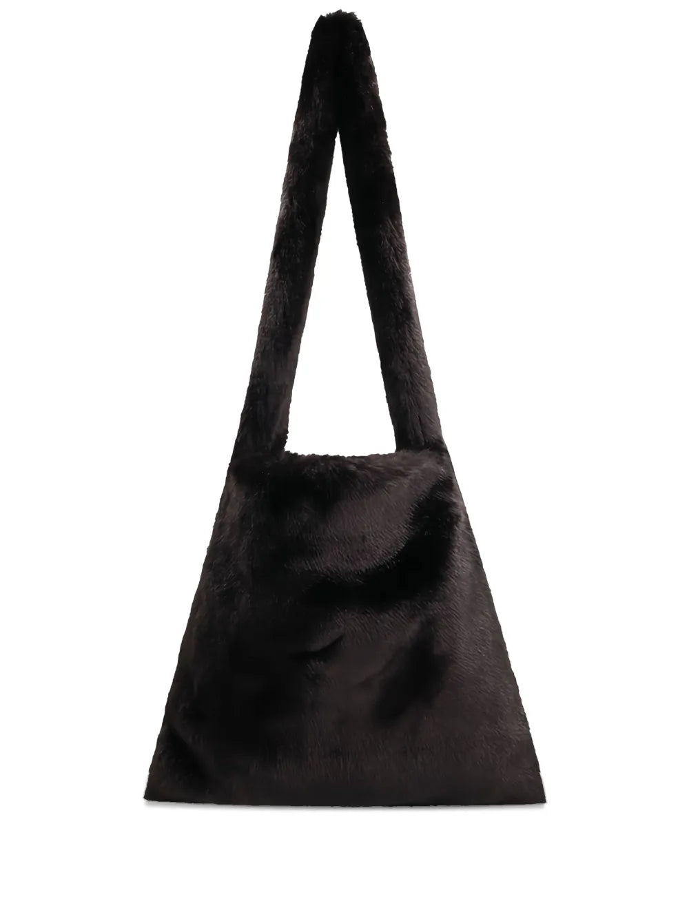 BB Couturefurry-texture beaver shoulder bag
