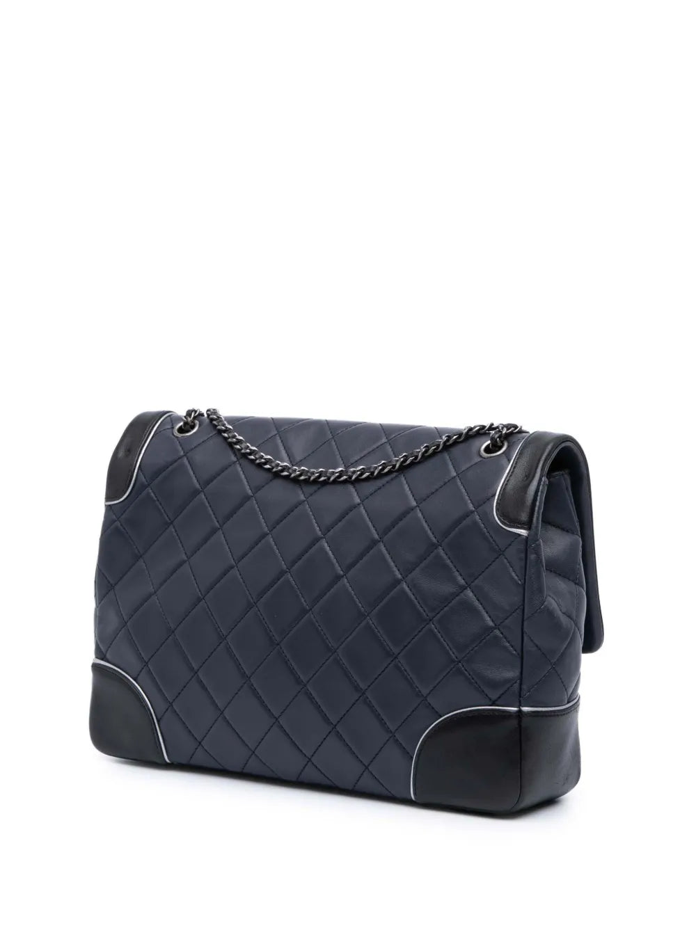 Pre-OwnedCHANEL Pre-Owned2015-2016 Paris-Salzburg Jumbo Bicolor Quilted Lambskin Tyrolean Flap crossbody bag