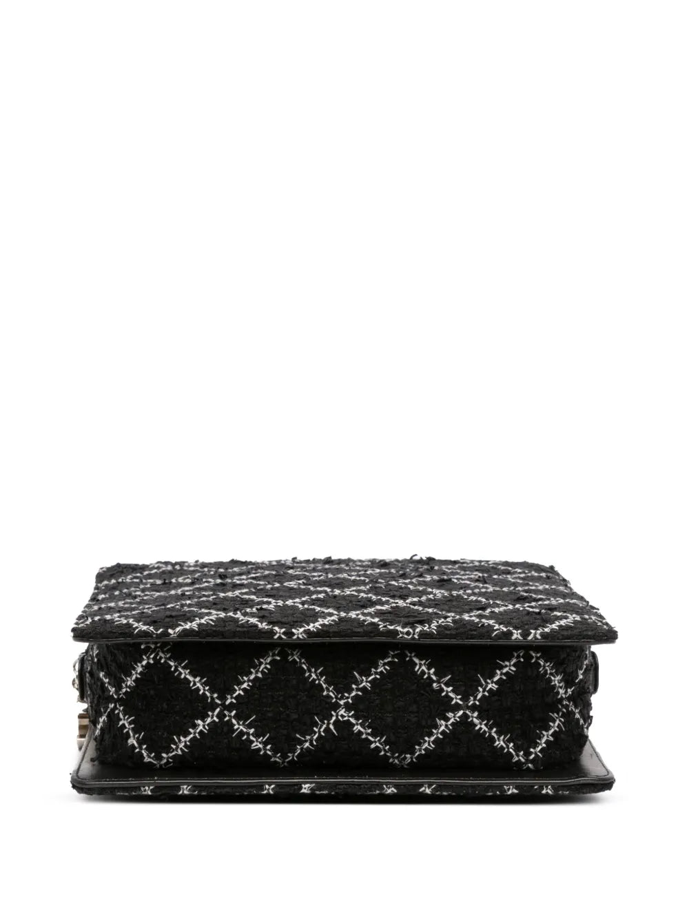 Pre-OwnedCHANEL Pre-Owned2016-2017 Tweed and Resin Zipped Chain Shopping Bag crossbody bag