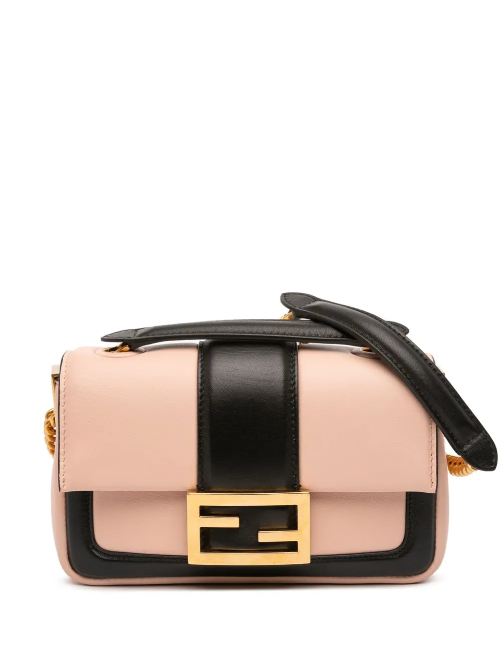 Pre-OwnedFendi Pre-Owned2010-2025 Mini Bicolor Nappa Apolo Chain Baguette shoulder bag