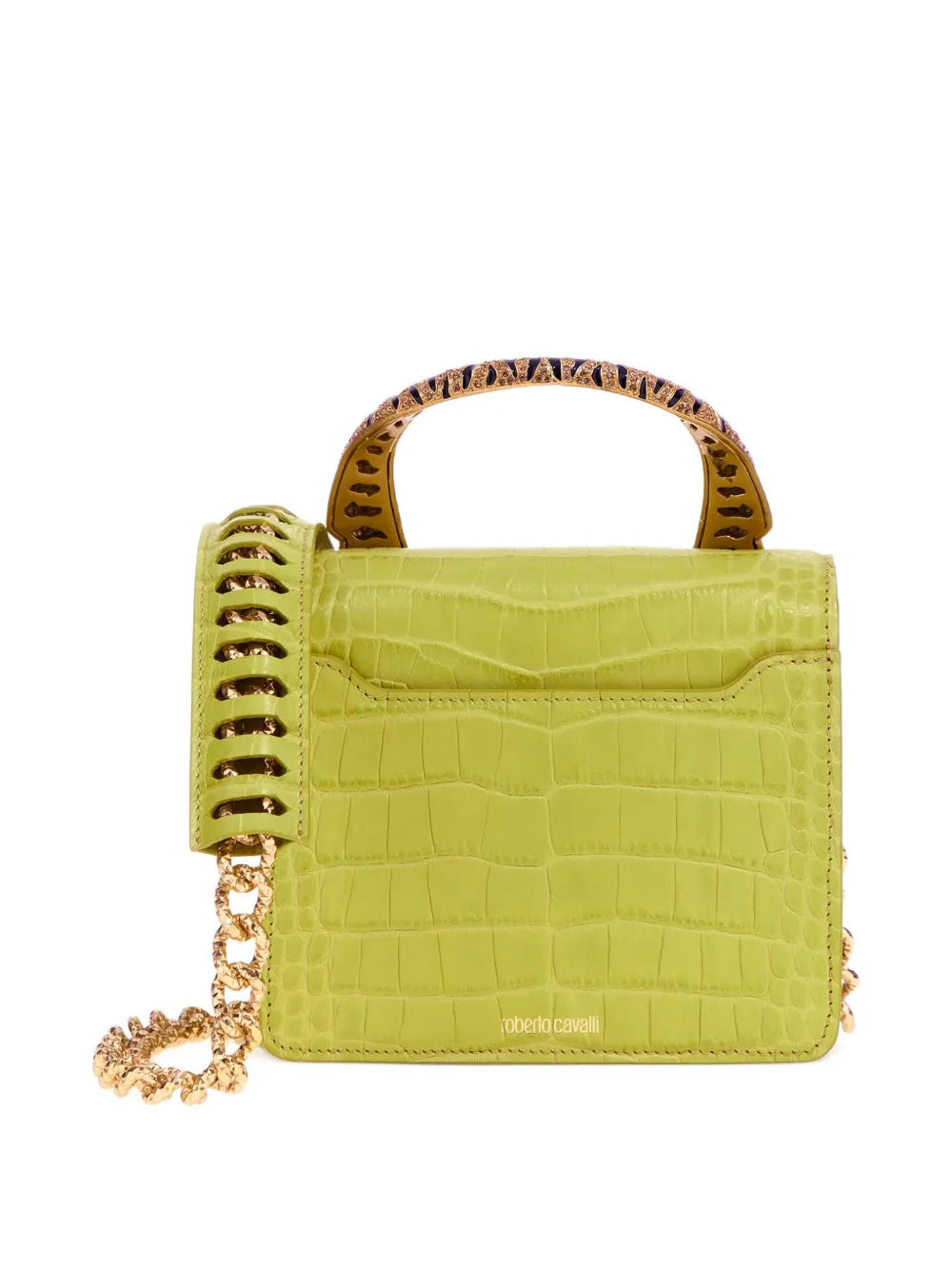 Roberto Cavallimedium Roar tiger-handle tote bag