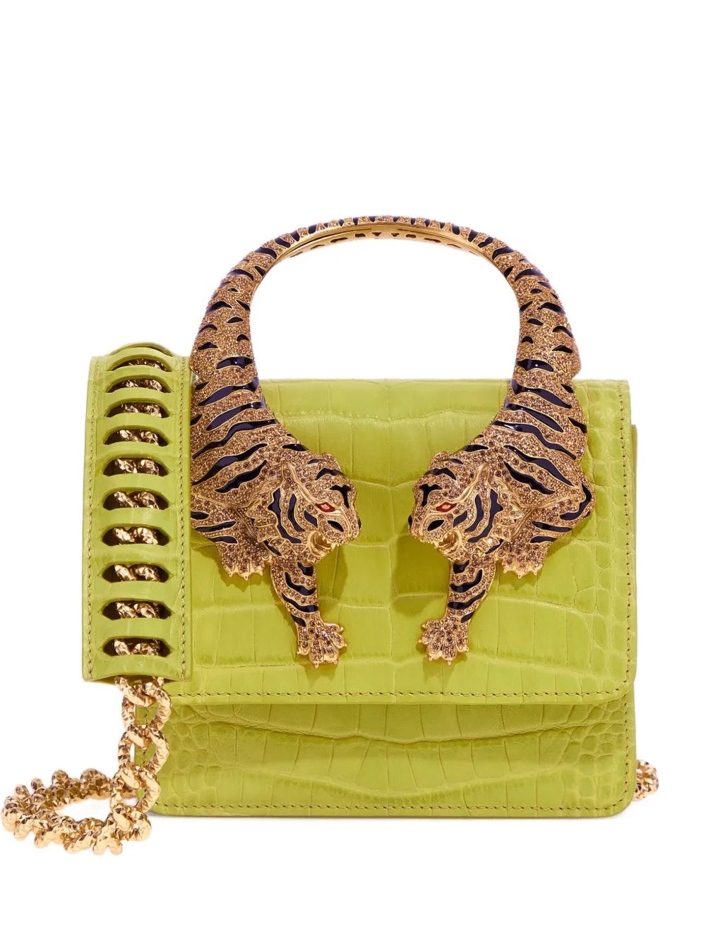 Roberto Cavallimedium Roar tiger-handle tote bag