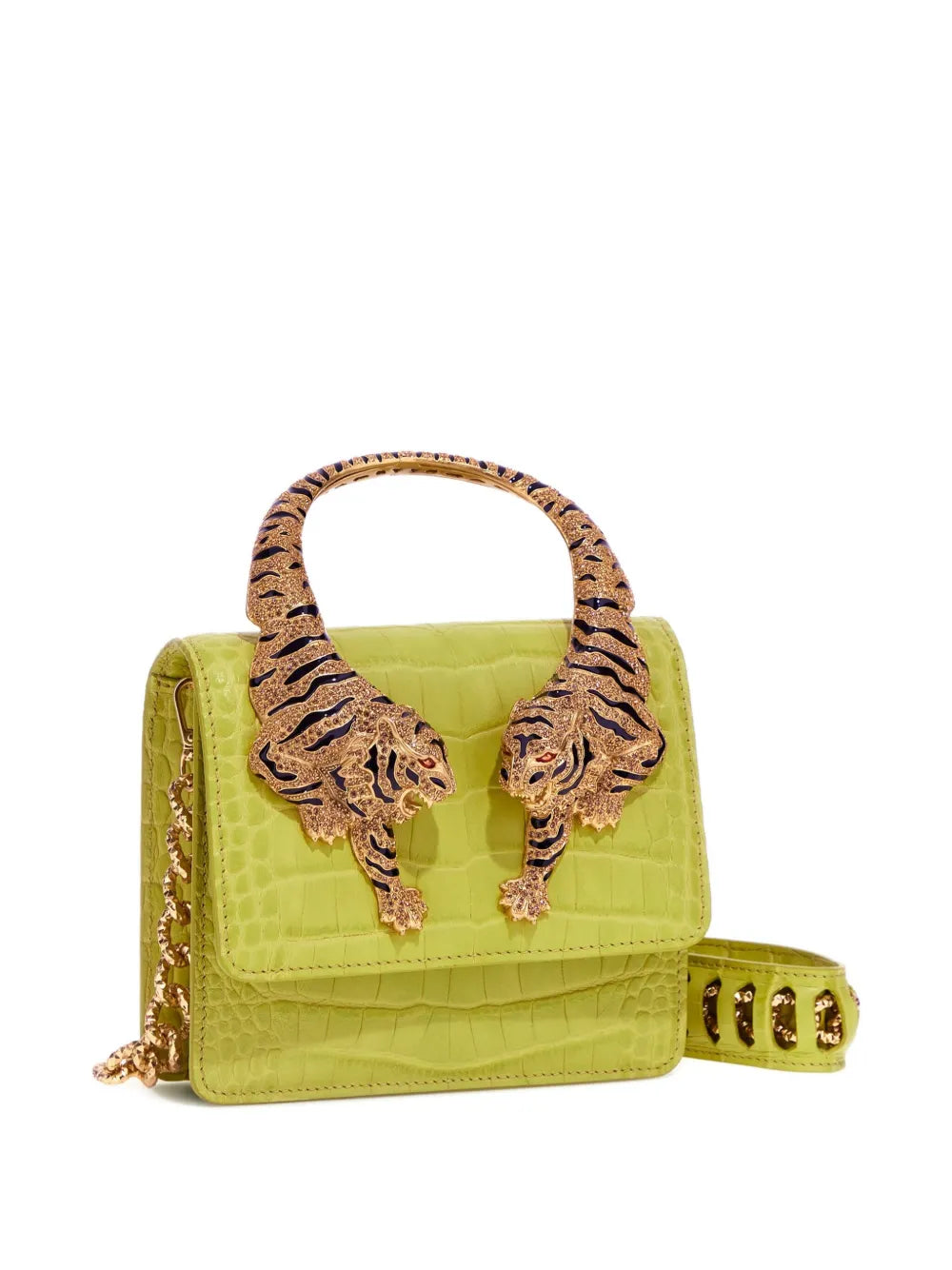 Roberto Cavallimedium Roar tiger-handle tote bag