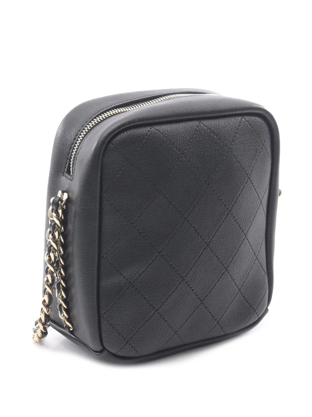 Pre-OwnedCHANEL Pre-Owned2018-2019 Stitched Goatskin Casual Trip North South Camera Case crossbody bag