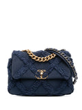 Pre-OwnedCHANEL Pre-Owned2020 Medium Canvas and Cotton 19 Flap satchel