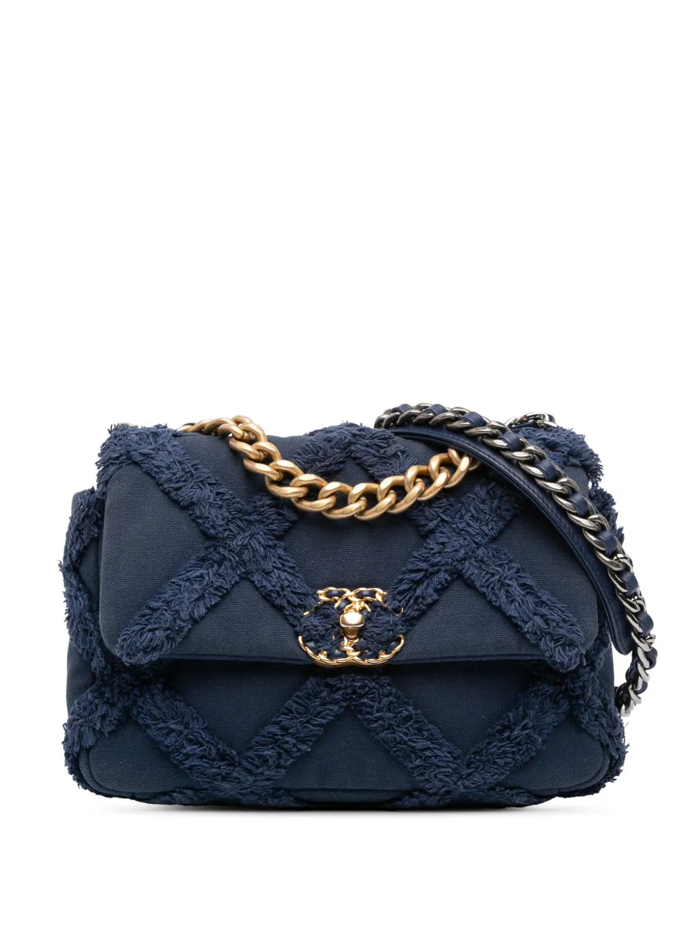 Pre-OwnedCHANEL Pre-Owned2020 Medium Canvas and Cotton 19 Flap satchel