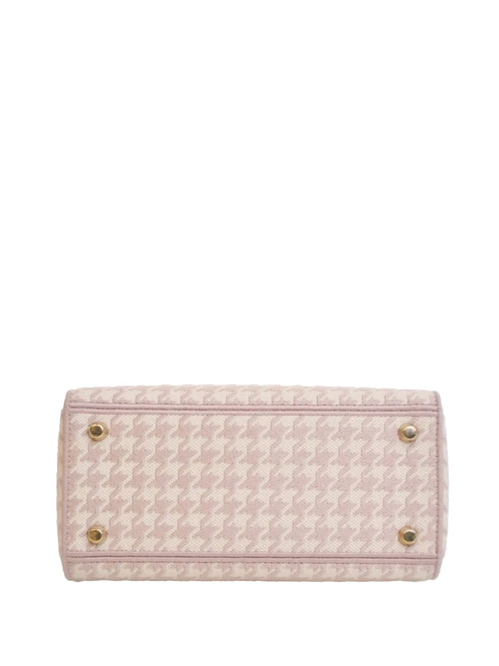 Pre-OwnedChristian Dior Pre-Owned2021 Medium Embroidered Canvas Houndstooth Lady D Lite satchel