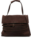 Moschinobuckle nubuck leather tote bag