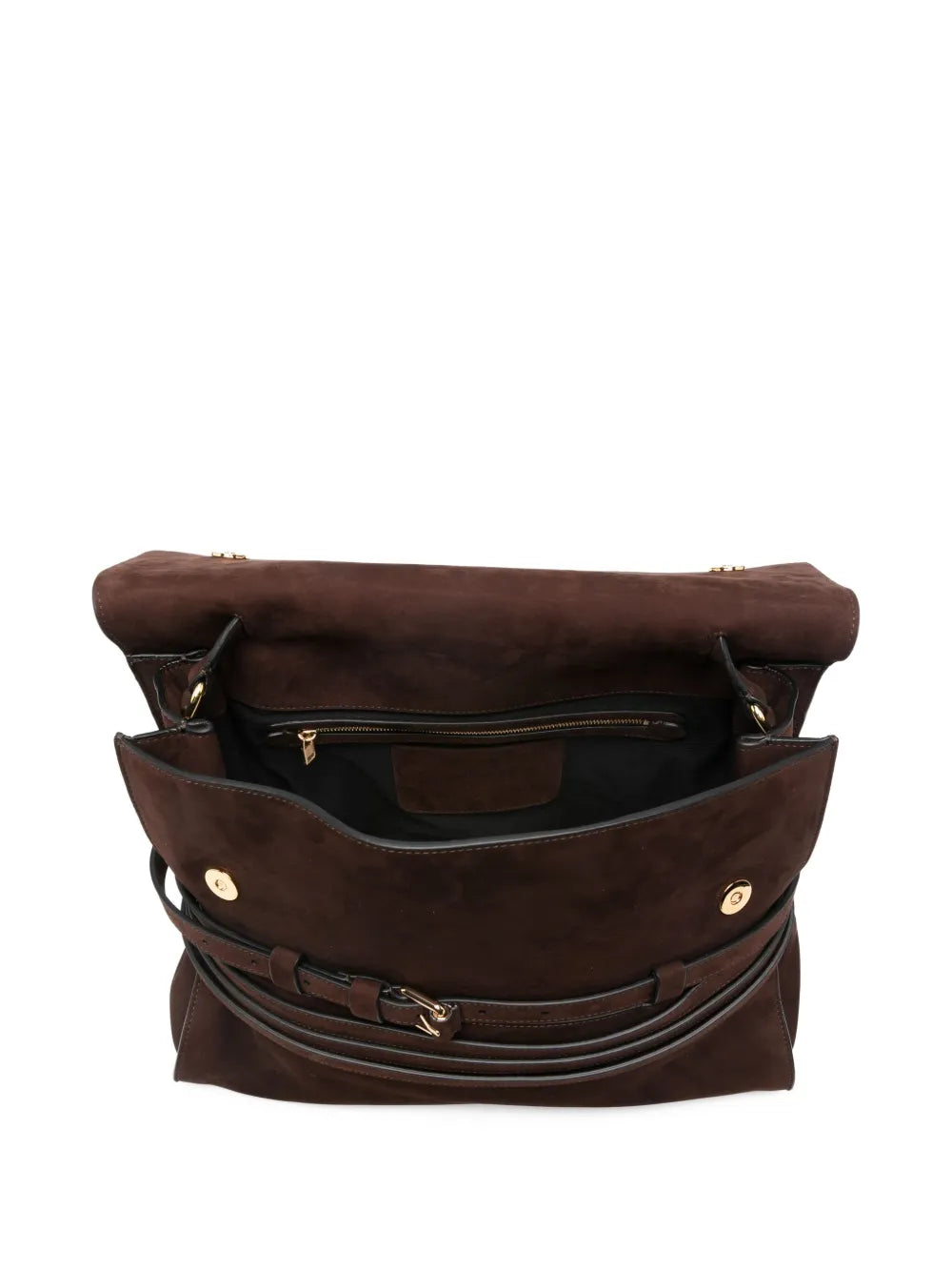 Moschinobuckle nubuck leather tote bag