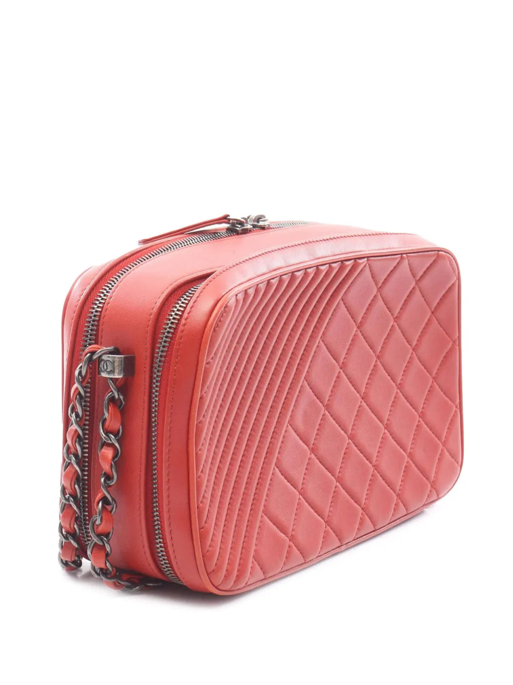 Pre-OwnedCHANEL Pre-Owned2014-2015 Medium Quilted Lambskin Coco Boy Camera Bag crossbody bag