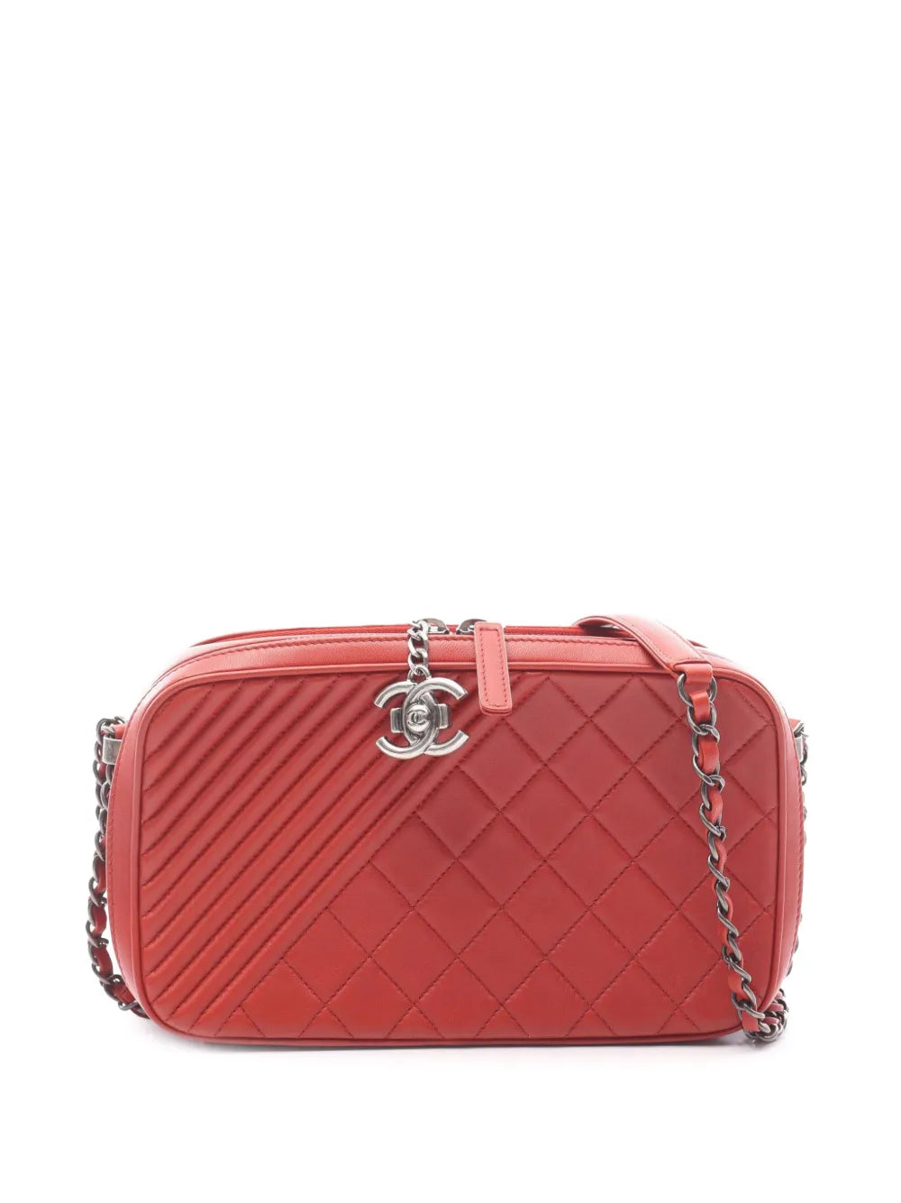 Pre-OwnedCHANEL Pre-Owned2014-2015 Medium Quilted Lambskin Coco Boy Camera Bag crossbody bag